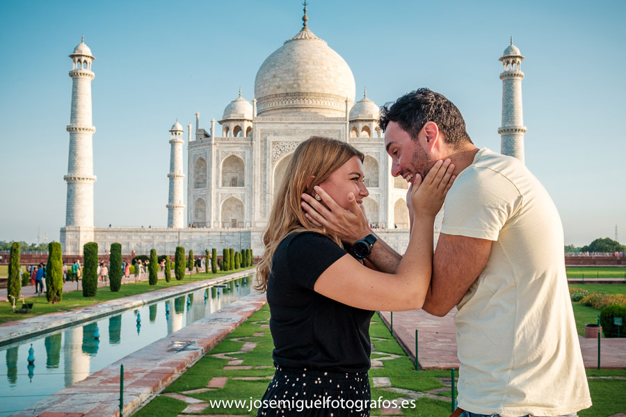 fotografia de boda en Taj Mahal 