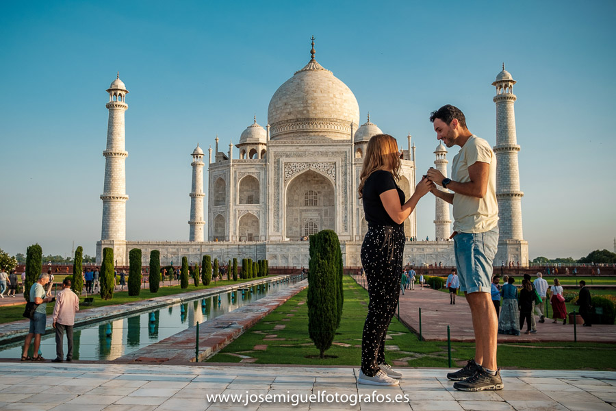 Pedida de mano en el Taj Mahal INDIA