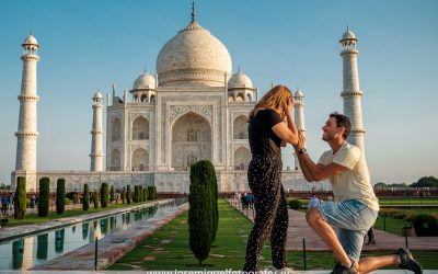 Pedida de mano en el Taj Mahal